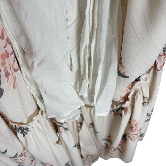 NEW Free People All I Got Floral Maxi Dress Boho Peasant Women's Ivory Size 4 - Picture 7 of 14
